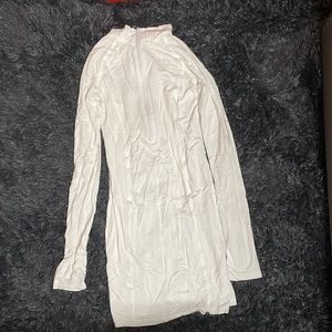 White zip up dress